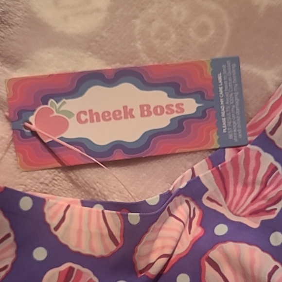 CheekBoss Blue and Pink Seashell Thong - Picture 4 of 4